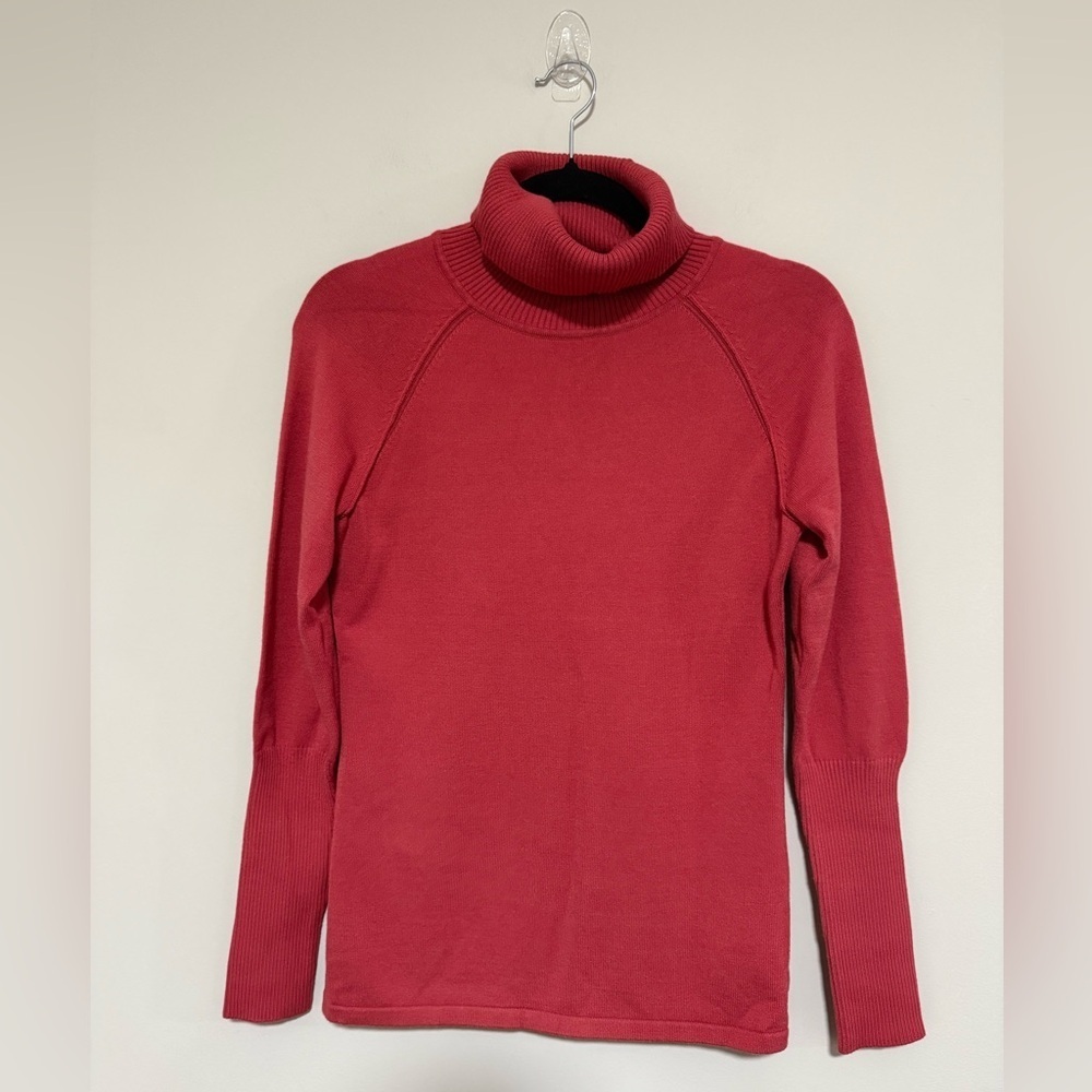 Krimson Klover Pink Gemma Turtleneck Sweater Size Small Classic Minimalist NWT